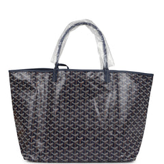 Goyard Goyardine Navy St. Louis GM Tote Bag Palladium Hardware