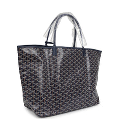 Goyard Goyardine Navy St. Louis GM Tote Bag Palladium Hardware
