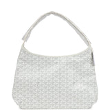 Goyard Goyardine White Boheme Hobo Bag Palladium Hardware