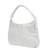 Goyard Goyardine White Boheme Hobo Bag Palladium Hardware