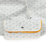 Goyard Goyardine White Boheme Hobo Bag Palladium Hardware