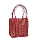 Goyard Goyardine Red Anjou Mini Bag Palladium Hardware