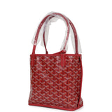 Goyard Goyardine Red Anjou Mini Bag Palladium Hardware