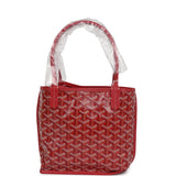 Goyard Goyardine Red Anjou Mini Bag Palladium Hardware