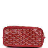 Goyard Goyardine Red Anjou Mini Bag Palladium Hardware