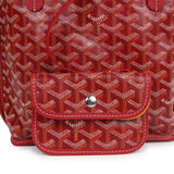 Goyard Goyardine Red Anjou Mini Bag Palladium Hardware