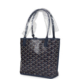 Goyard Goyardine Anjou Navy Blue Mini Bag Palladium Hardware