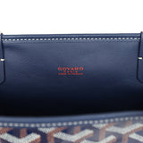 Goyard Goyardine Anjou Navy Blue Mini Bag Palladium Hardware