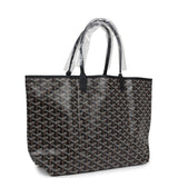 Goyard Goyardine Black St. Louis PM Tote Bag Palladium Hardware