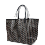 Goyard Goyardine Black St. Louis PM Tote Bag Palladium Hardware