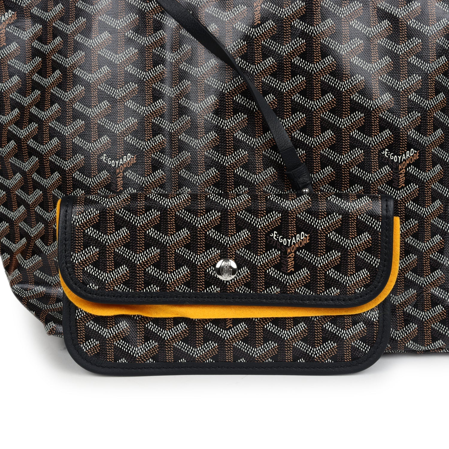 GOYARD St. Louis Goyardine PM Black Tote Bag