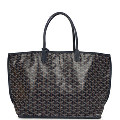 Goyard Anjou PM Navy Goyardine Canvas Palladium Hardware