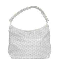 Goyard Goyardine White Boheme Hobo Bag Palladium Hardware