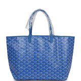 Goyard Goyardine Blue St. Louis PM Tote Bag Palladium Hardware