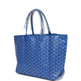 Goyard Goyardine Blue St. Louis PM Tote Bag Palladium Hardware