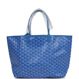 Goyard Goyardine Blue St. Louis PM Tote Bag Palladium Hardware