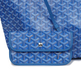 Goyard Goyardine Blue St. Louis PM Tote Bag Palladium Hardware