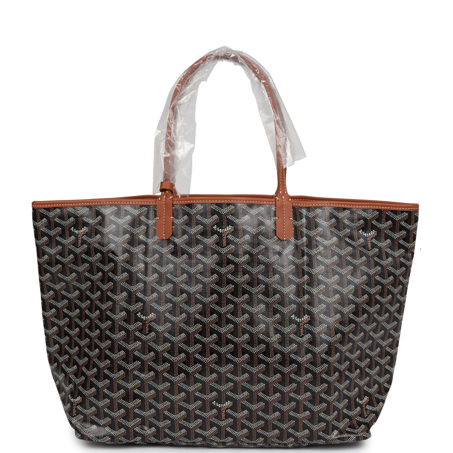 Goyard Goyardine Black & Tan St. Louis PM Tote Bag Palladium Hardware ...