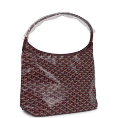 Goyard Goyardine Burgundy Boheme Hobo Bag Palladium Hardware