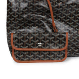 Goyard Goyardine Black & Brown Boheme Hobo Bag Palladium Hardware
