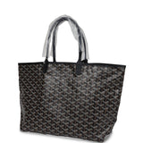 Goyard Goyardine Black St. Louis PM Tote Bag Palladium Hardware