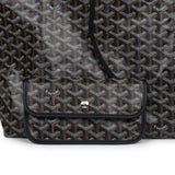 Goyard Goyardine Black St. Louis PM Tote Bag Palladium Hardware