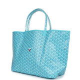 Goyard Goyardine Turquoise St. Louis GM Tote Bag & Balise Towel Palladium Hardware