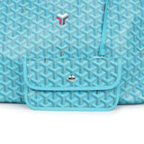 Goyard Goyardine Turquoise St. Louis GM Tote Bag & Balise Towel Palladium Hardware