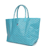 Goyard Goyardine Turquoise St. Louis GM Tote Bag & Balise Towel Palladium Hardware