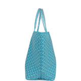 Goyard Goyardine Turquoise St. Louis GM Tote Bag & Balise Towel Palladium Hardware