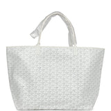 Goyard Goyardine White St. Louis GM Tote Bag Palladium Hardware