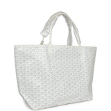 Goyard Goyardine White St. Louis GM Tote Bag Palladium Hardware