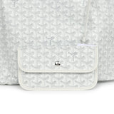 Goyard Goyardine White St. Louis GM Tote Bag Palladium Hardware