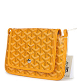 Goyard Plumet Pocket Wallet Yellow Goyardine Palladium Hardware