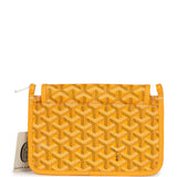 Goyard Plumet Pocket Wallet Yellow Goyardine Palladium Hardware