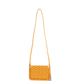 Goyard Plumet Pocket Wallet Yellow Goyardine Palladium Hardware