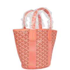 Goyard Goyardine Belharra PM Coral Tote Palladium Hardware