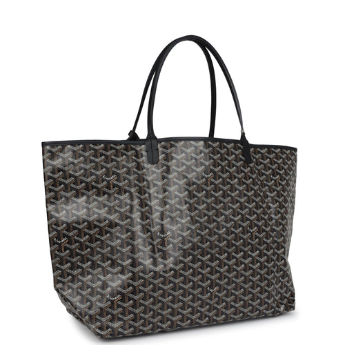 Goyard Goyardine Black St. Louis GM Tote Bag Palladium Hardware