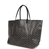 Goyard Goyardine Black St. Louis GM Tote Bag Palladium Hardware