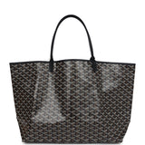 Goyard Goyardine Black St. Louis GM Tote Bag Palladium Hardware