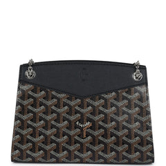 Goyard Rouette Structure PM Bag Black Goyardine Palladium Hardware