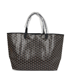 Goyard Goyardine Black St. Louis GM Tote Bag Palladium Hardware