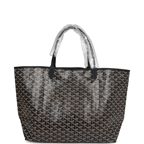 Goyard Goyardine Black St. Louis GM Tote Bag Palladium Hardware