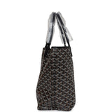 Goyard Goyardine Black St. Louis PM Tote Bag Palladium Hardware