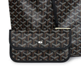 Goyard Goyardine Black St. Louis PM Tote Bag Palladium Hardware