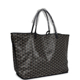 Goyard Goyardine Canvas Black Anjou GM Tote Bag Palladium Hardware