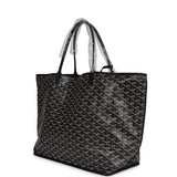 Goyard Goyardine Canvas Black Anjou GM Tote Bag Palladium Hardware