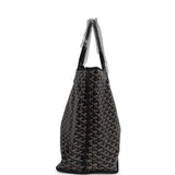 Goyard Goyardine Canvas Black Anjou GM Tote Bag Palladium Hardware