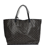 Goyard Goyardine Canvas Black Anjou GM Tote Bag Palladium Hardware