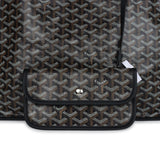 Goyard Goyardine Canvas Black Anjou GM Tote Bag Palladium Hardware